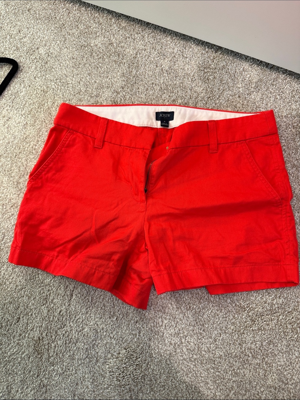 J.Crew Women's Red High Waist Shorts Size 6 Like New